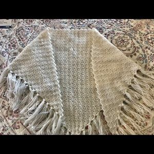 Handmade White Crochet Shawl